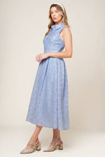 GRAND ENTRANCE WOVEN MIDI DRESS