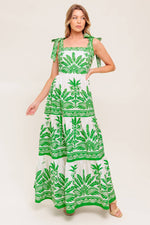 DREAM WALKER OLIVE WOVEN MAXI DRESS