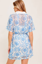 GENTLE SPIRIT WOVEN LACE MINI DRESS