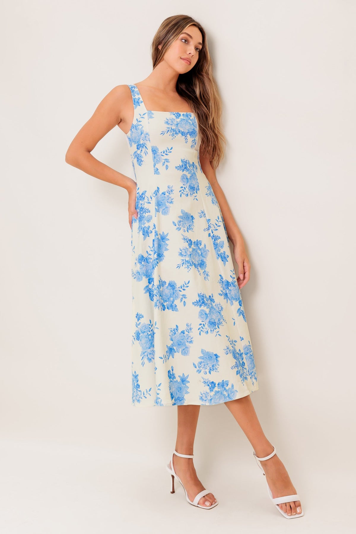 BLUEBELL BREEZE WOVEN MIDI DRESS