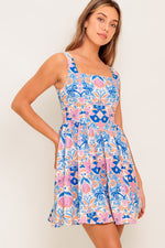 SUMMER BLOOM WOVEN MINI DRESS