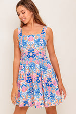 SUMMER BLOOM WOVEN MINI DRESS