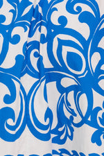 BLOOM SERENADE BLUE WOVEN MIDI DRESS