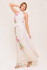BOTANICAL DREAM WOVEN LACE MAXI DRESS