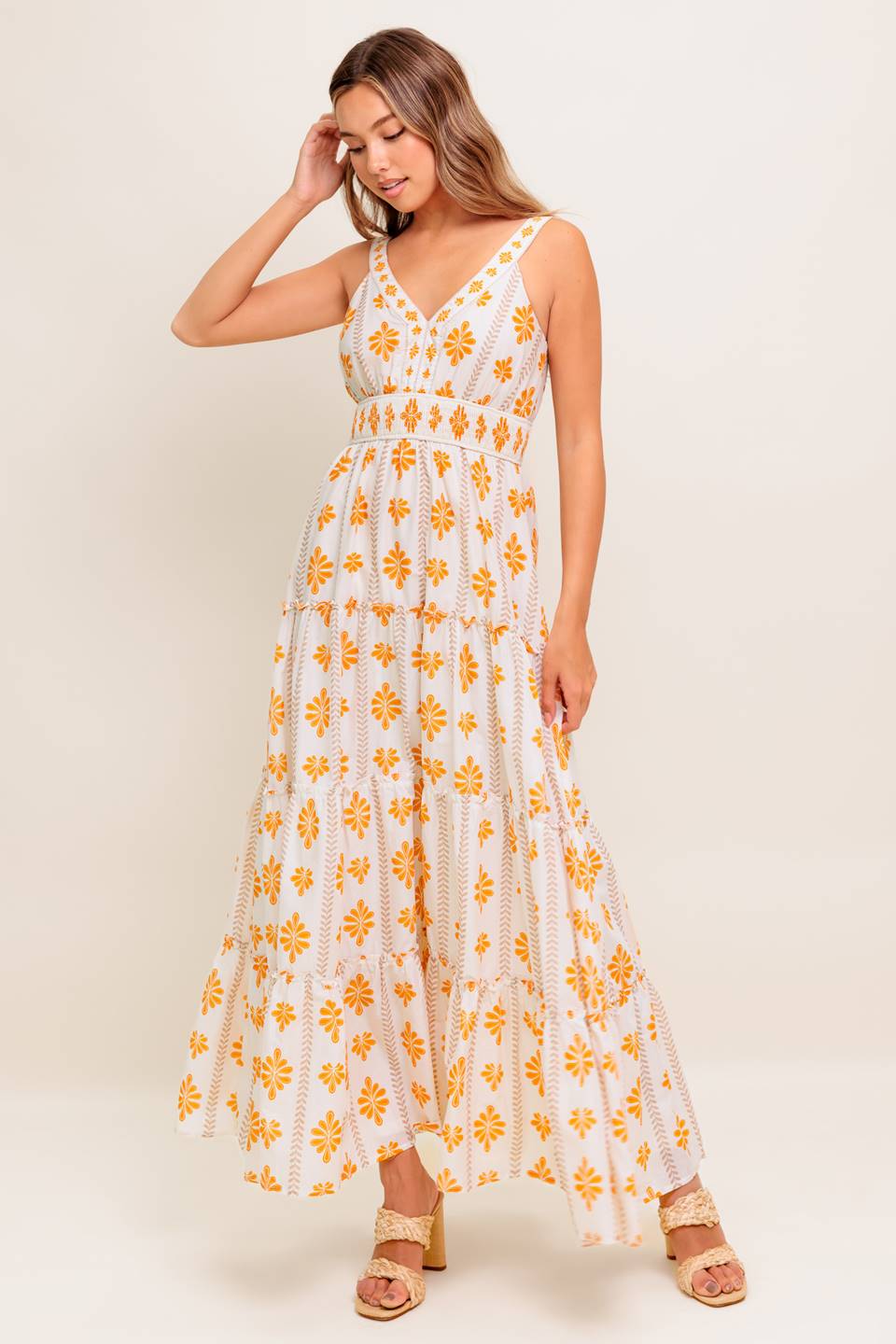 DAILY DELIGHT WOVEN MAXI DRESS