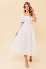 SLEEK DEDICATION IVORY WOVEN MDI DRESS