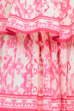 BLUSHING BLOSSOM FUCHSIA WOVEN MAXI DRESS