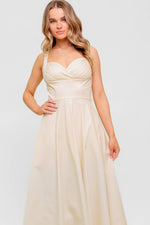 OCEAN SHEEN TENDER CREAM WOVEN MIDI DRESS