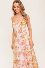 SANDSTONE PETAL WOVEN MIDI DRESS