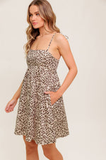 TOO SWEET LEOPARD WOVEN MINI DRESS