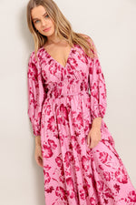 HONEY BUN MOUVE WOVEN MIDI DRESS