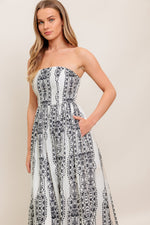 SUMMER SILHOUETTE WOVEN MIDI DRESS