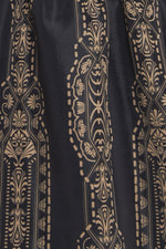 VINTAGE SQUARE WOVEN MIDI DRESS