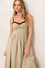 POLKA PASSION WOVEN MAXI DRESS