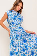 FRESHLY PICKED BLUE WOVEN MIDI DRESS