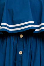 EARTH RHYTHM NAVY WOVEN MIDI DRESS