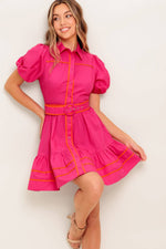 PARADISE FOUND WOVEN MINI DRESS