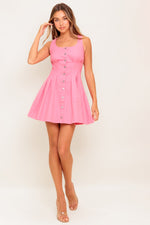 COTTON CANDY DAYS WOVEN MINI DRESS