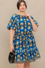 BAROQUE BREEZE WOVEN MINI DRESS