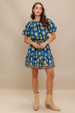 BAROQUE BREEZE WOVEN MINI DRESS