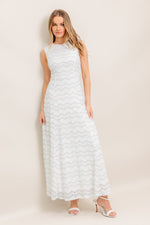 HEARTFELT CREAM WOVEN LACE ANKLE DRESS