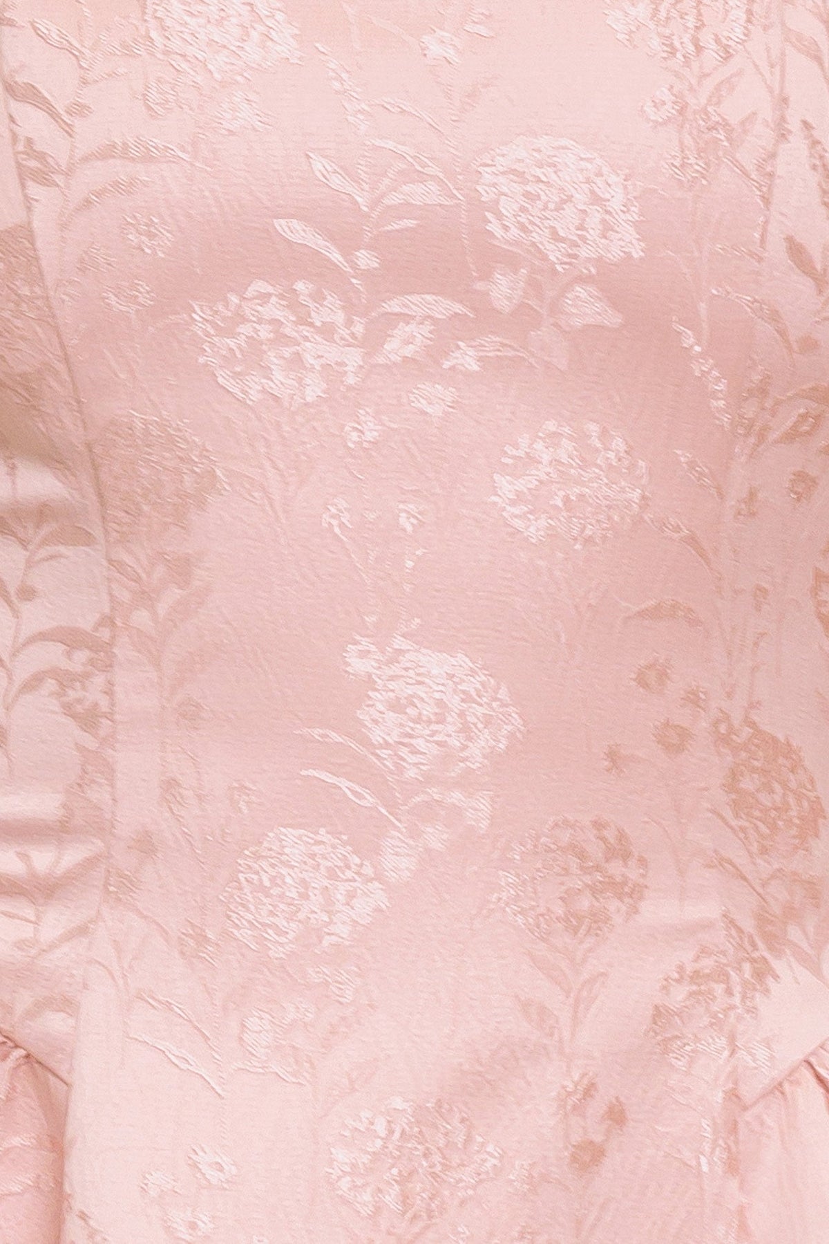 SWEET BLOOM WOVEN JACQUARD SATIN MINI DRESS