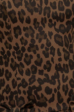 WALK SOFT, STRIKE STRONG LEOPARD WOVEN MIDI DRESS