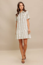 CHIC PYTHON WOVEN MINI DRESS