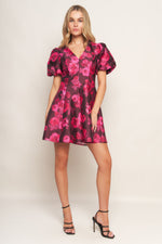 BLOOM RHAPSODY WOVEN MINI DRESS