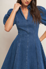 WESTWOOD CHARM DENIM MINI DRESS