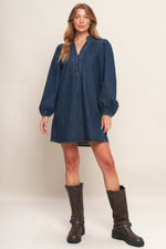 CANYON BREEZE DENIM MINI DRESS