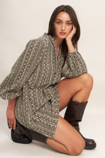 DESERT DUST WOVEN MINI DRESS