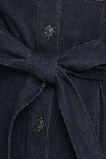 HOLIDAY DARK INDIGO DENIM MINI DRESS