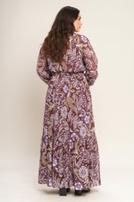 VIOLET BLOSSOM SPIRIT WOVEN MAXI DRESS