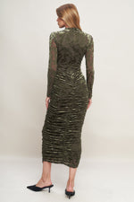 NIGHTSHADE GLAMOUR VELVET MIDI DRESS