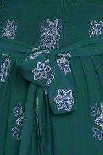 AZURE BOTANIQUE WOVEN MAXI DRESS