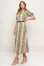 PRIMAL GRACE WOVEN MIDI DRESS