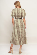 PRIMAL GRACE WOVEN MIDI DRESS