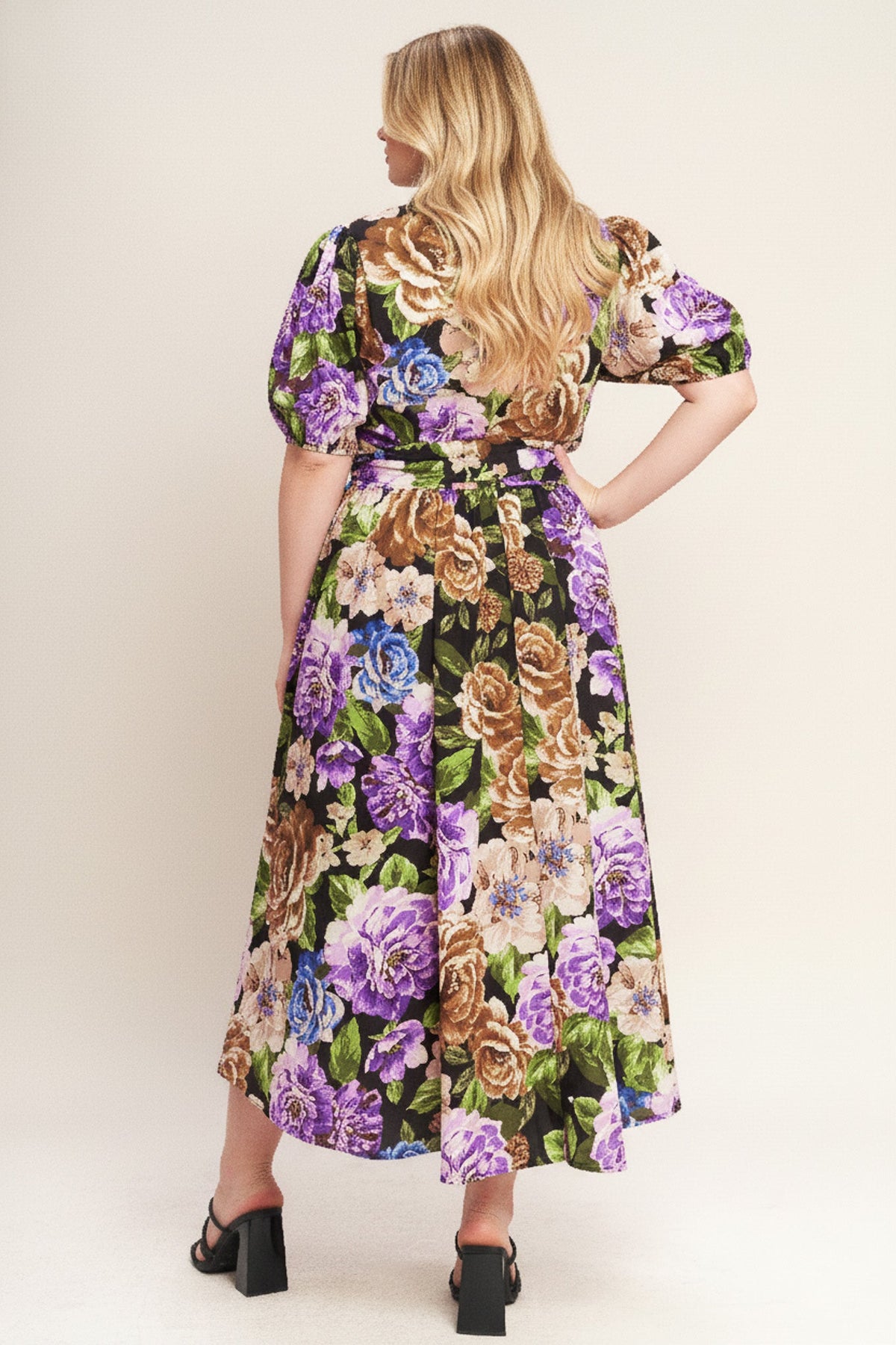 VIVID HERITAGE WOVEN MIDI DRESS