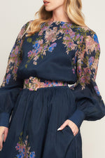 CHARMING TAPESTRY WOVEN MIDI DRESS