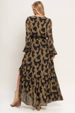 MIDNIGHT MOSS WOVEN JACQUARD MAXI DRESS