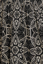 GOTHIC BLOOM WOVEN LACE MIDI DRESS