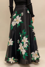 ELEGANT WILDFLOWER WOVEN MAXI SKIRT