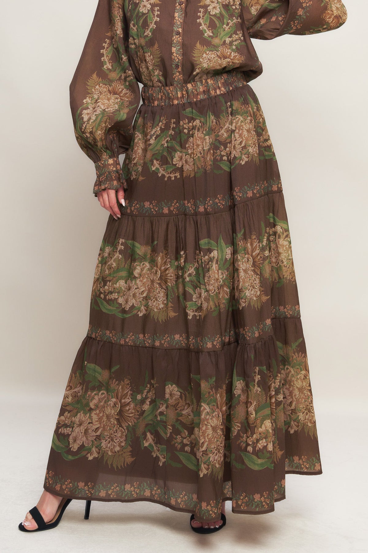 CELEBRITY MOMENT WOVEN MAXI SKIRT