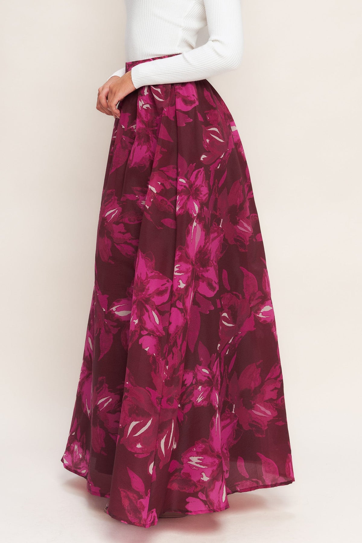 BOUQUET NO.9 WOVEN MAXI FULL SKIRT