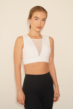 I Am Treasured Mesh Panel Quick Dry Butter White Bra