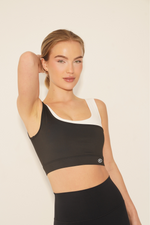 I Am Evolving Colorblock Quick Dry Butter Black Bra
