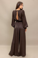 ESPRESSO WHISPER WOVEN JUMPSUIT