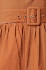 ELEVATED ICON BROWN WOVEN JUMPSUIT