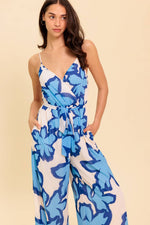 A NOVEL APPROACH NAVY WOVEN JUMPSUIT